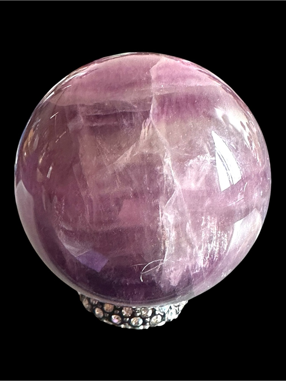 Purple Fluorite Crystal Sphere